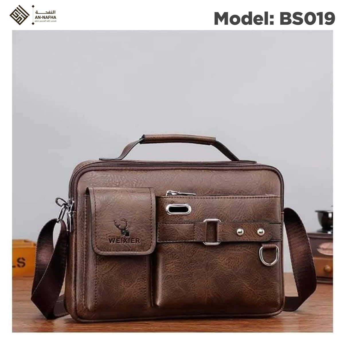 Artificial leather waterproof side bag-BS019